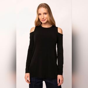 💋Michael Kors Black Cold Shoulder Long Sleeve Top💋